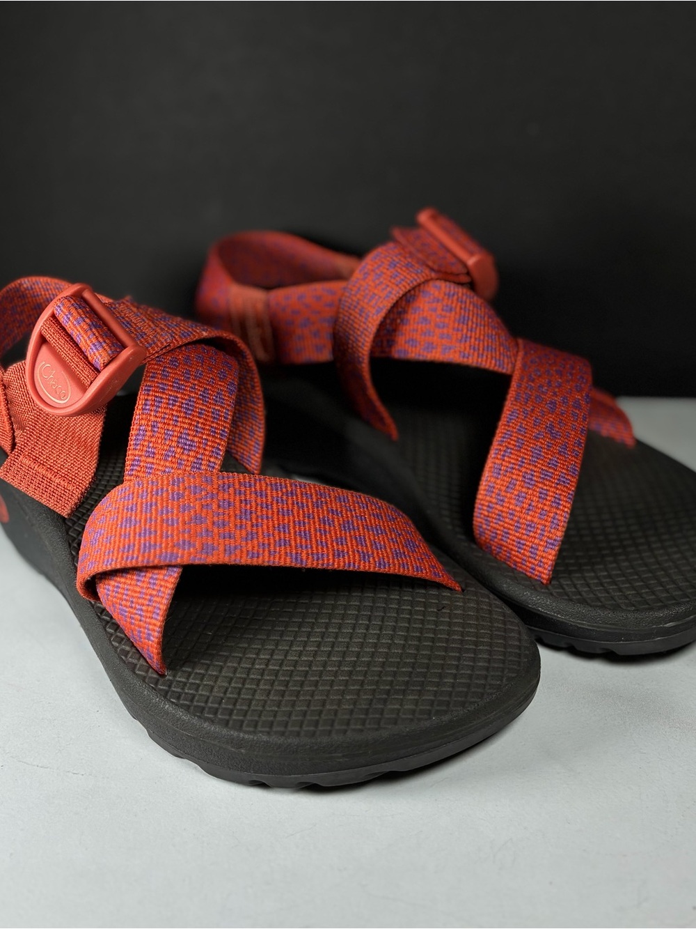 Chaco Women’s Mega Z Cloud Sandals Adjustable Straps Dappled Rust Orange Size 8